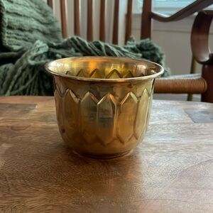 Vintage small brass bowl planter dish